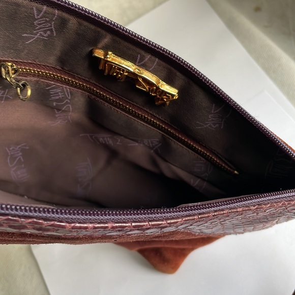 Vintage designer Ruth Saltz suede clutch - Picture 7 of 12